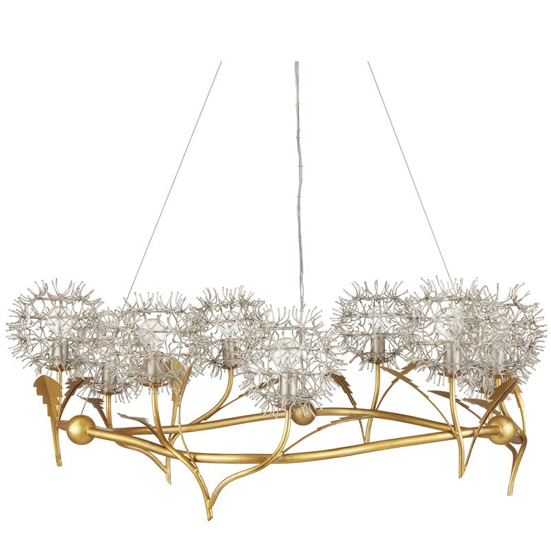 Currey And Company Dandelion Silver & Gold Chandelier