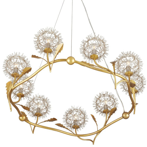 Currey And Company Dandelion Silver & Gold Chandelier