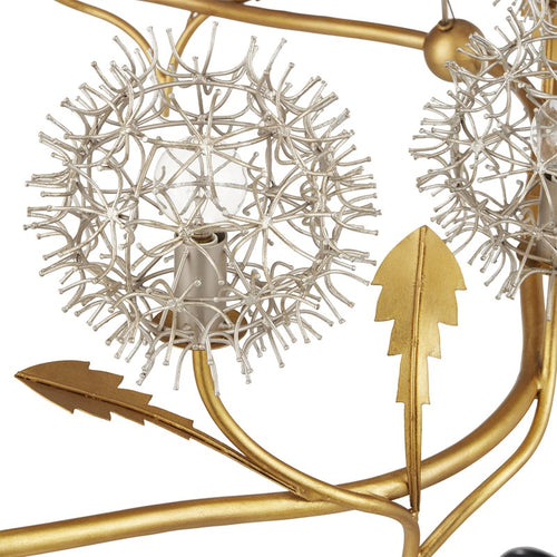 Currey And Company Dandelion Silver & Gold Chandelier