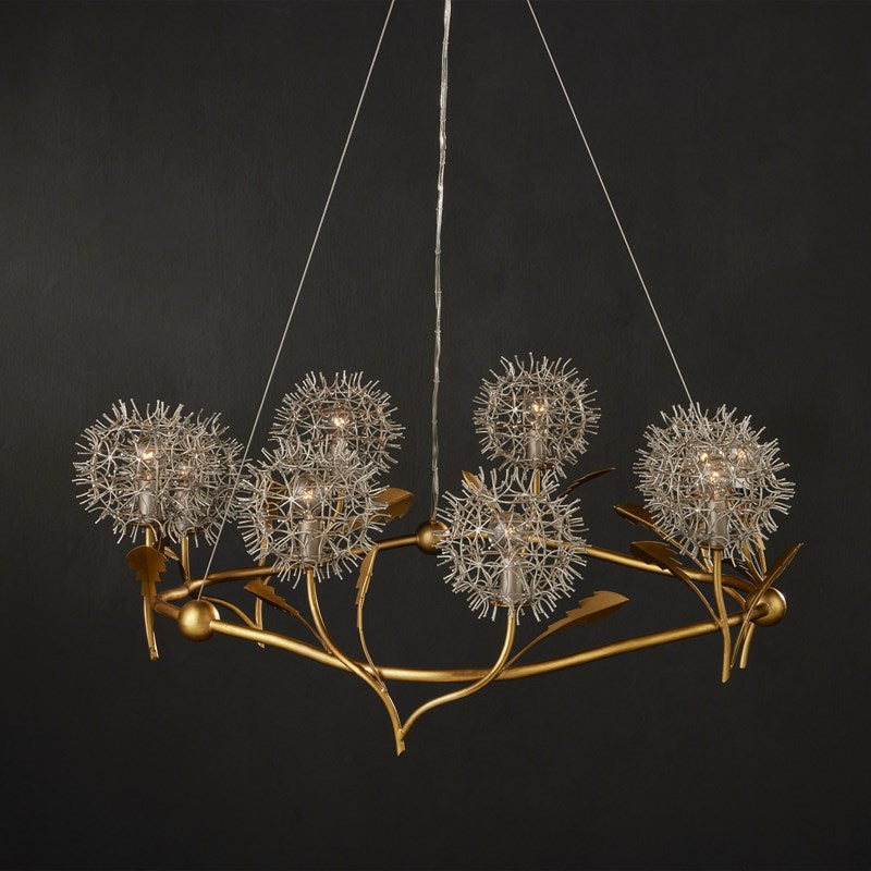 Currey And Company Dandelion Silver & Gold Chandelier