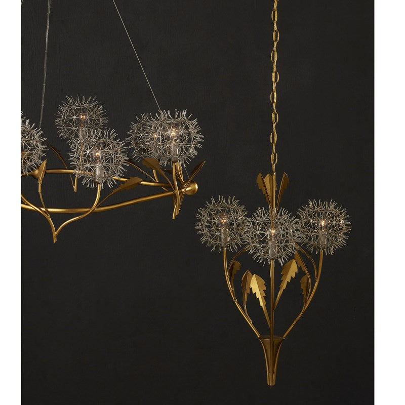 Currey And Company Dandelion Silver & Gold Chandelier