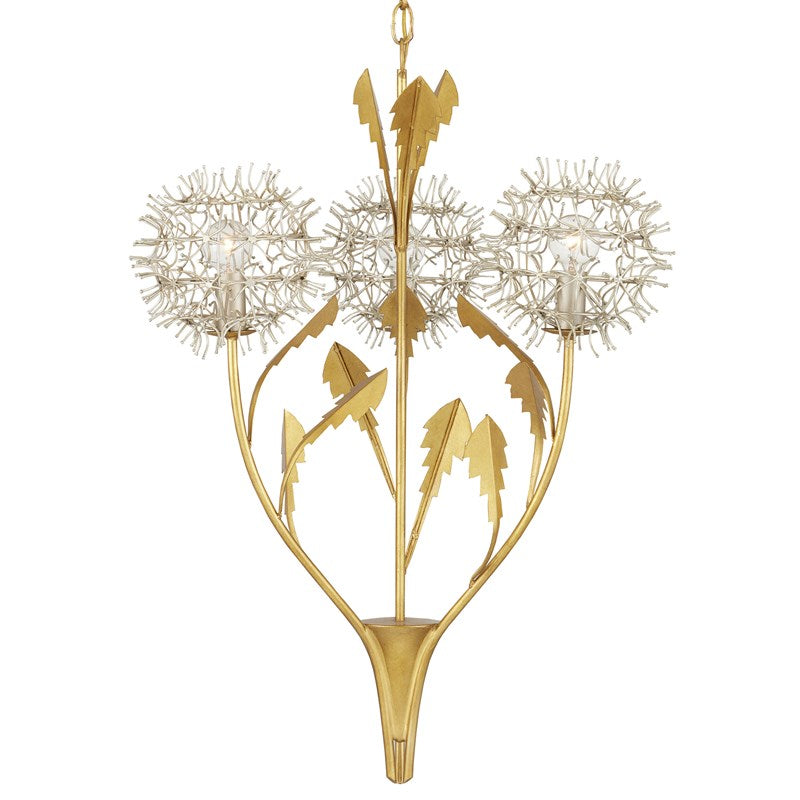 Currey And Company Dandelion Silver & Gold Pendant