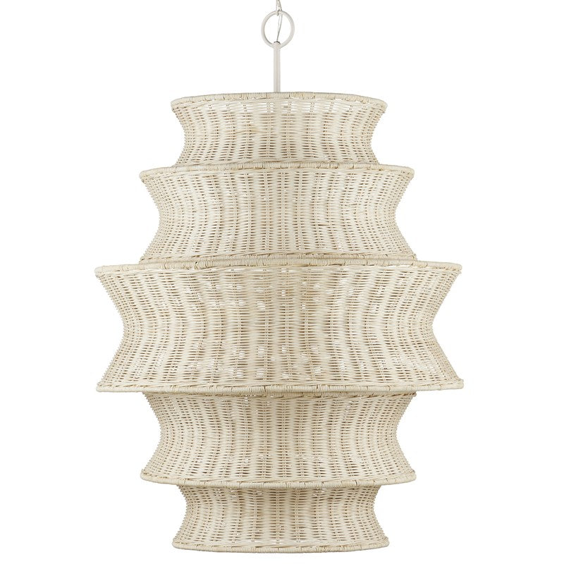 Currey And Company Phebe Large Rattan Chandelier