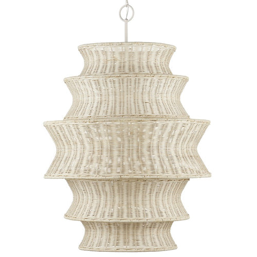 Currey And Company Phebe Large Rattan Chandelier
