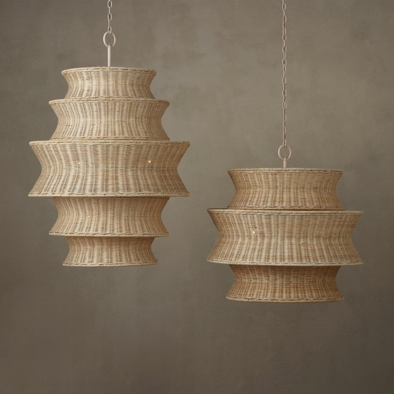 Currey And Company Phebe Large Rattan Chandelier