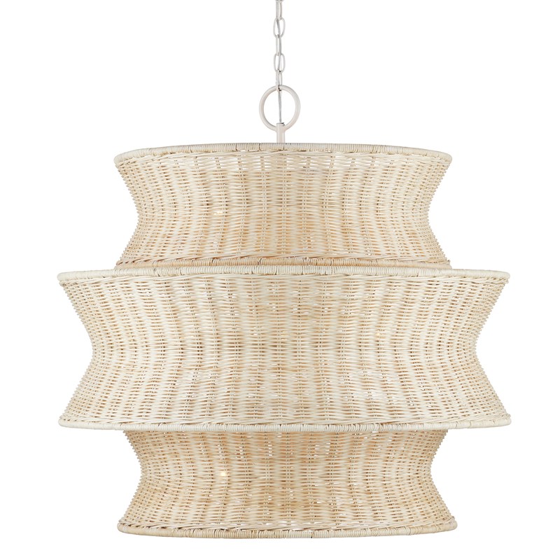 Currey And Company Phebe Medium Rattan Chandelier