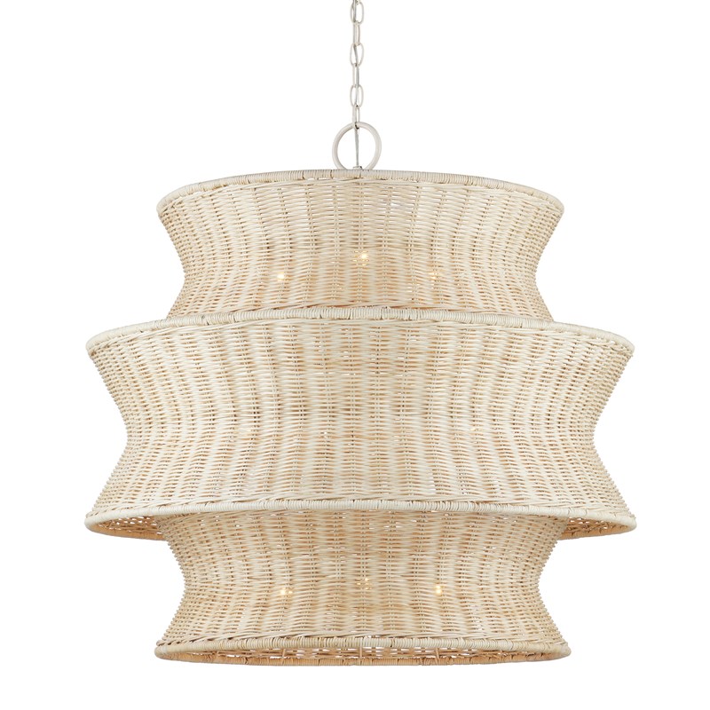 Currey And Company Phebe Medium Rattan Chandelier
