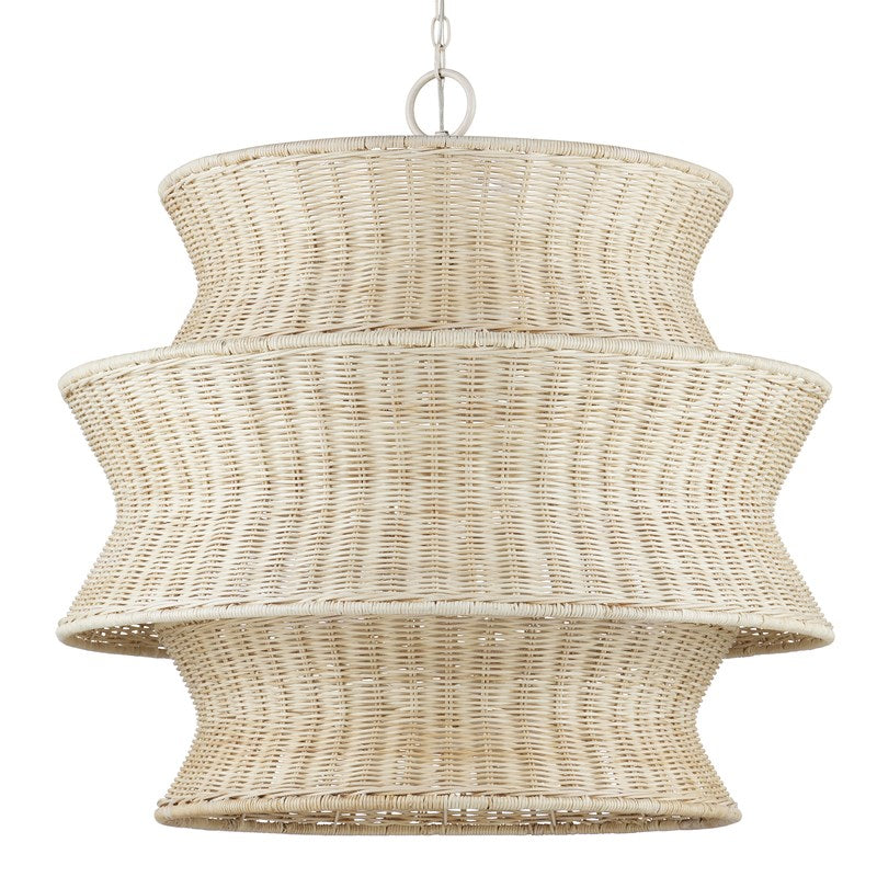 Currey And Company Phebe Medium Rattan Chandelier