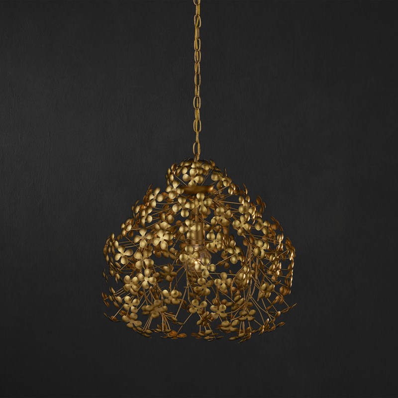 Currey And Company Cloverfield Gold Pendant