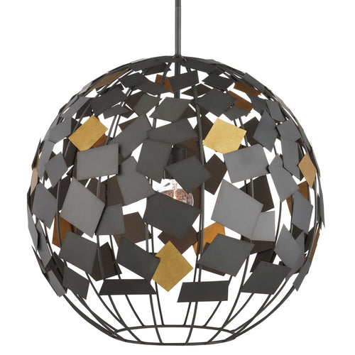 Currey And Company Moon Night Gray & Gold Orb Chandelier