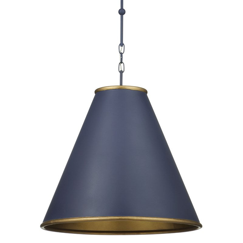 Currey And Company Pierrepont Large Blue Pendant