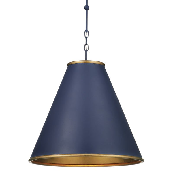 Currey And Company Pierrepont Large Blue Pendant