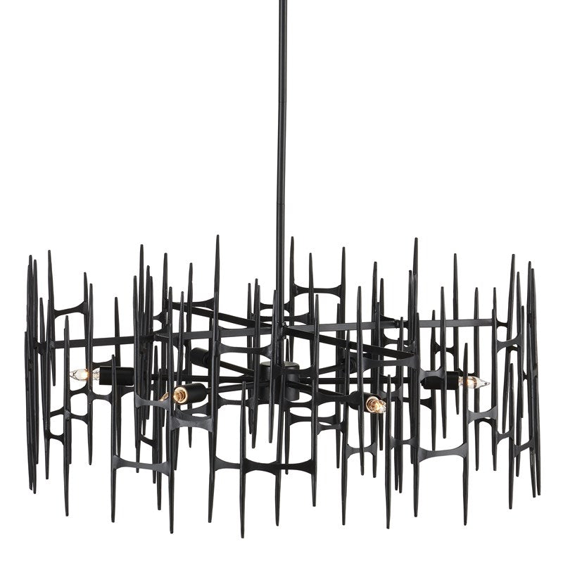 Currey And Company Attingham Black Chandelier