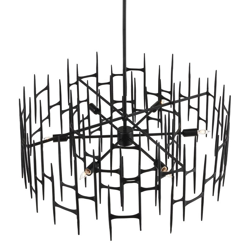 Currey And Company Attingham Black Chandelier