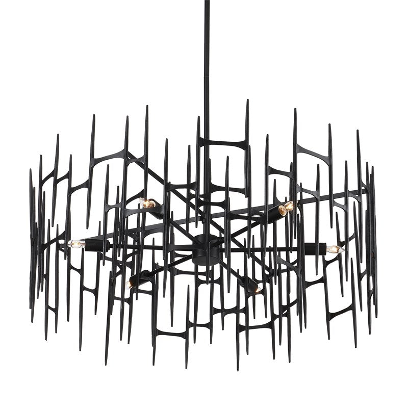 Currey And Company Attingham Black Chandelier