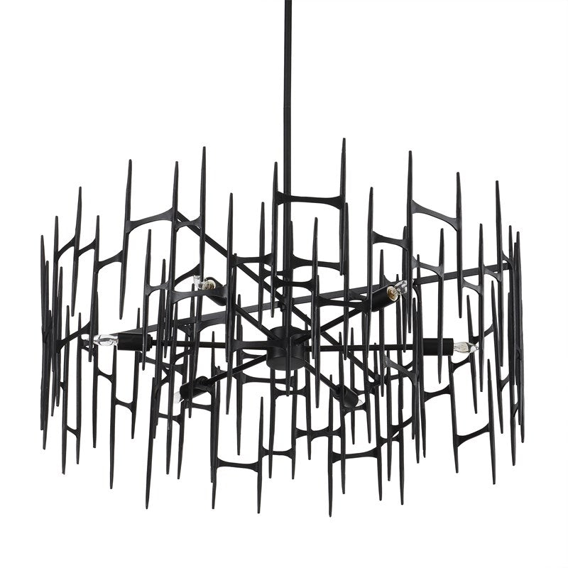 Currey And Company Attingham Black Chandelier