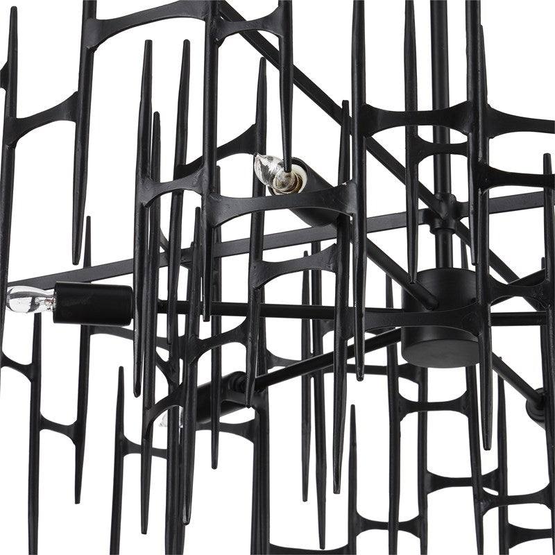 Currey And Company Attingham Black Chandelier
