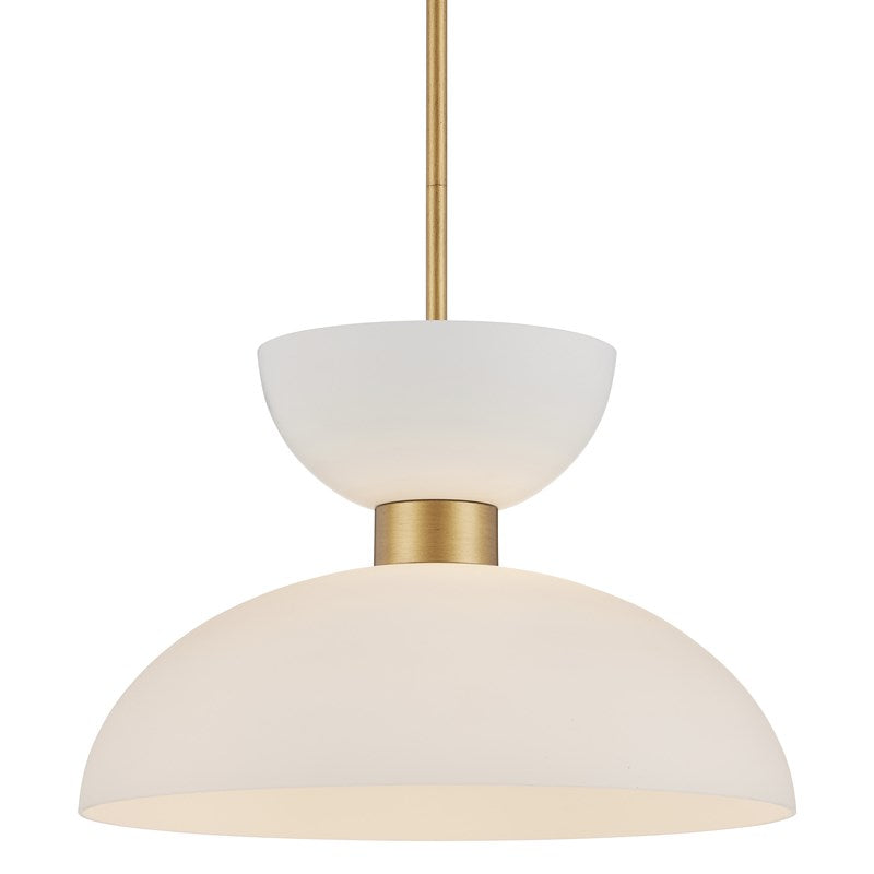 Currey And Company Zevio White Pendant