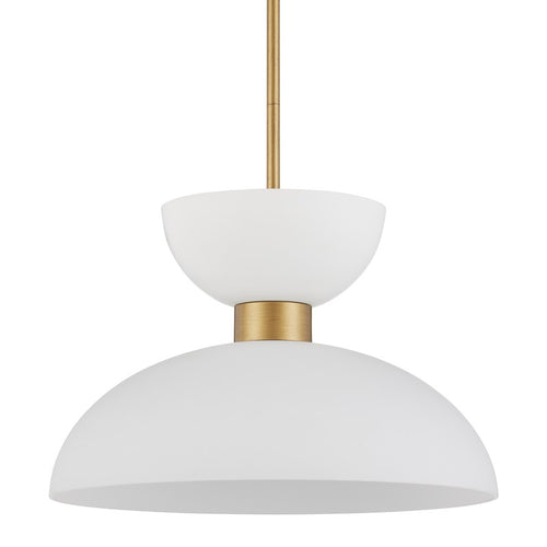 Currey And Company Zevio White Pendant