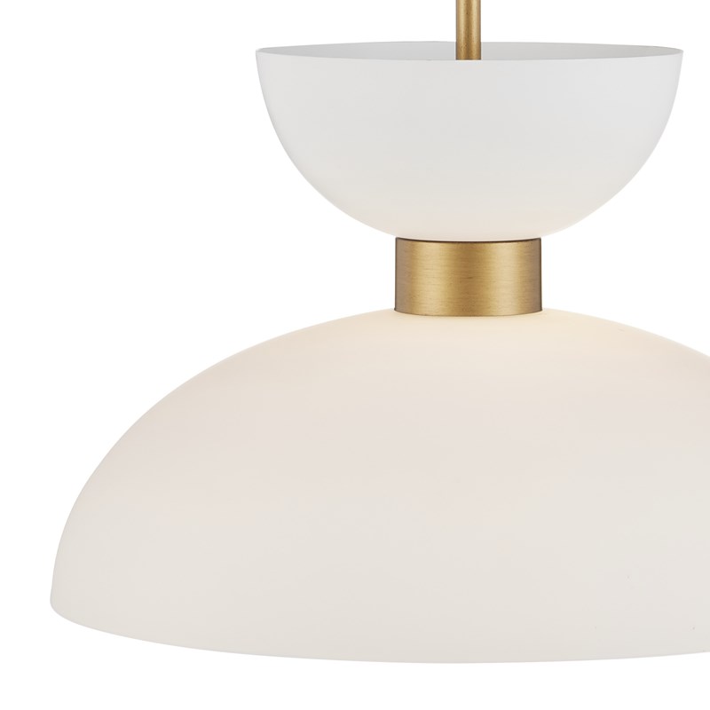 Currey And Company Zevio White Pendant