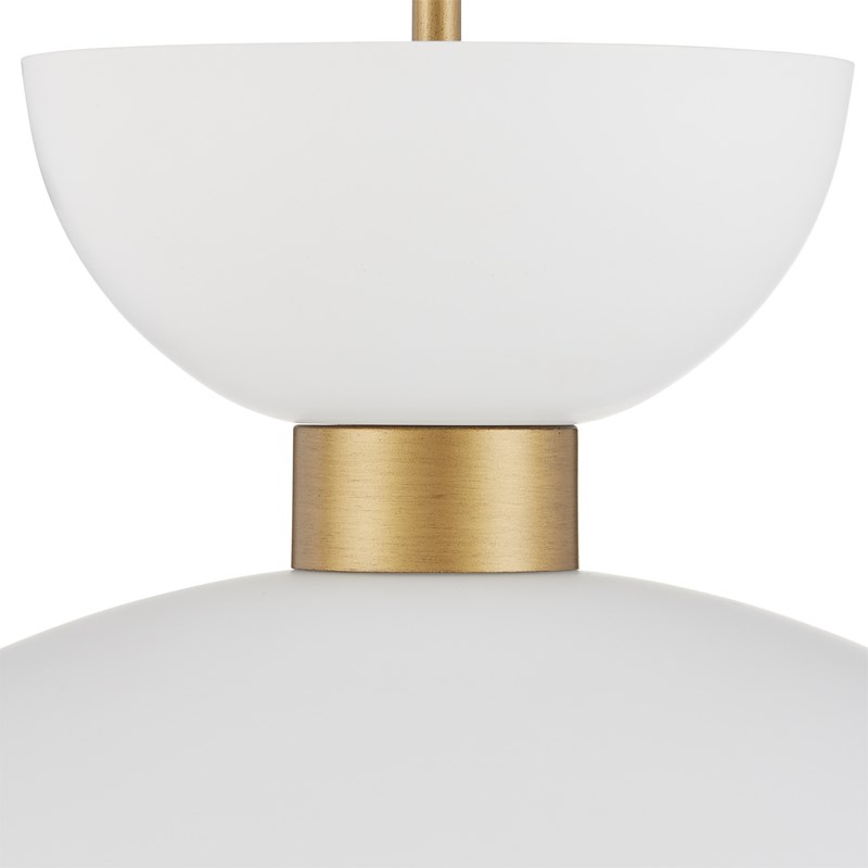 Currey And Company Zevio White Pendant
