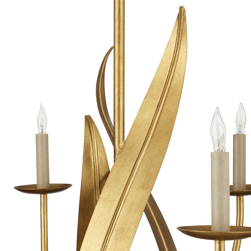 Currey And Company Menefee Large Gold Chandelier