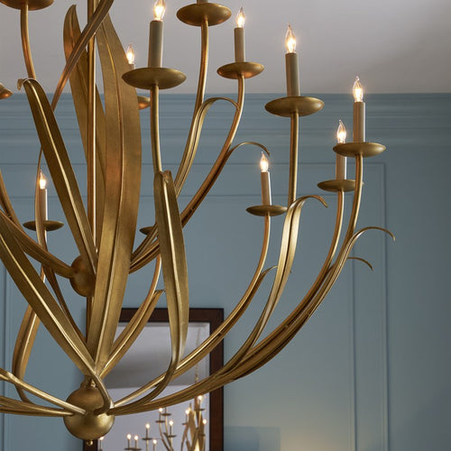 Currey And Company Menefee Large Gold Chandelier