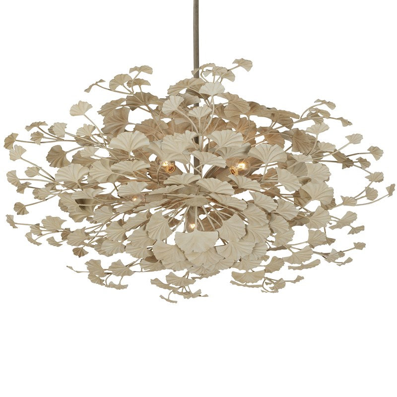 Currey And Company Maidenhair Cream Semi Flush Mount