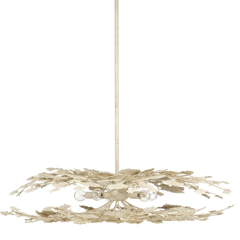 Currey And Company Maidenhair Cream Semi Flush Mount