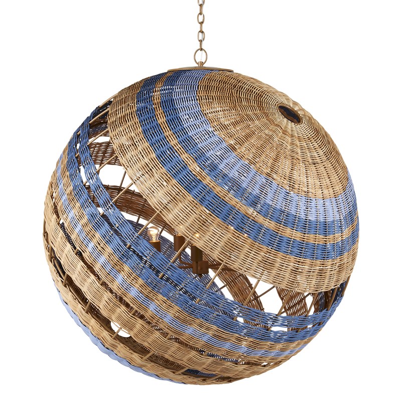 Currey And Company Senjyo Tilted Orb Chandelier