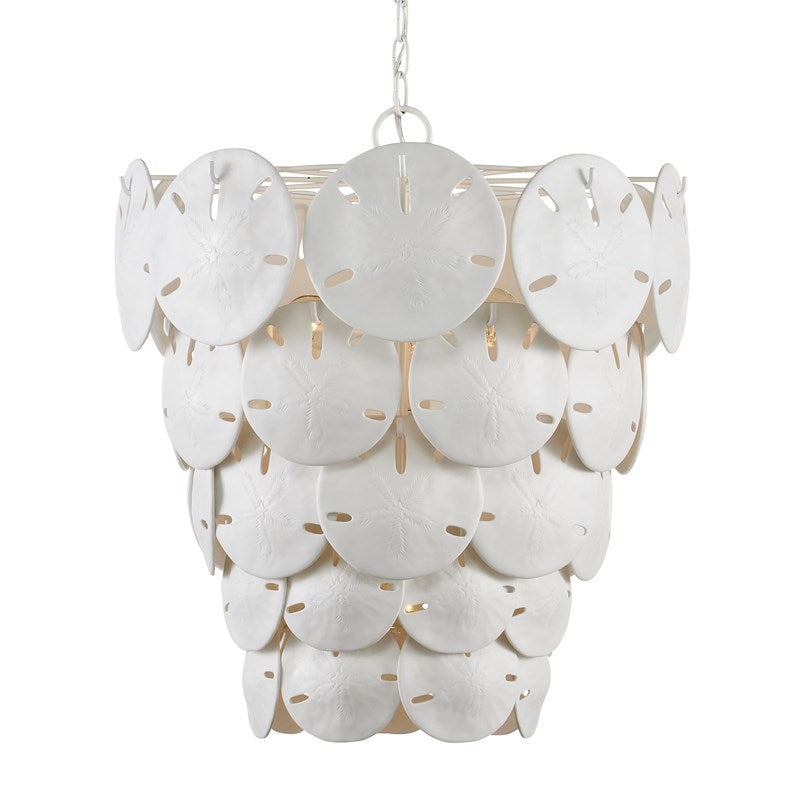 Currey And Company Tulum White Chandelier