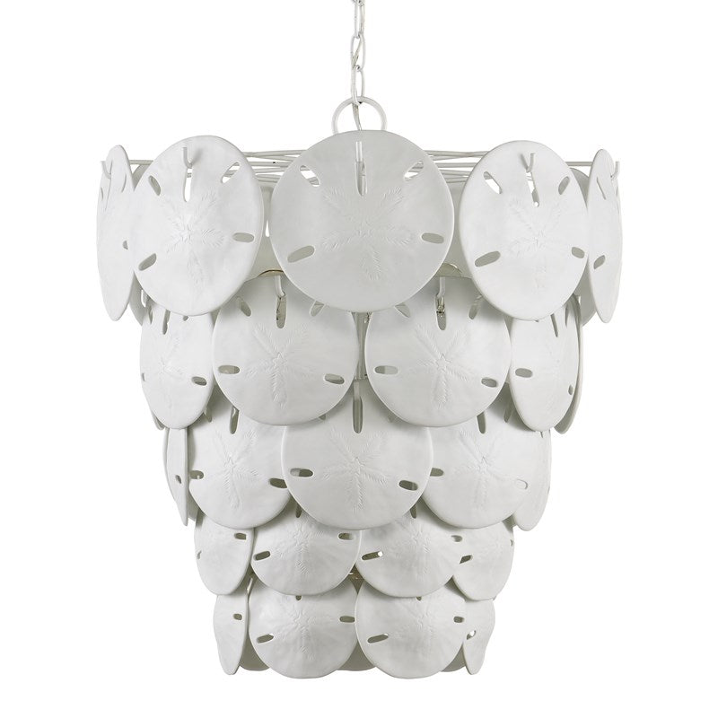 Currey And Company Tulum White Chandelier