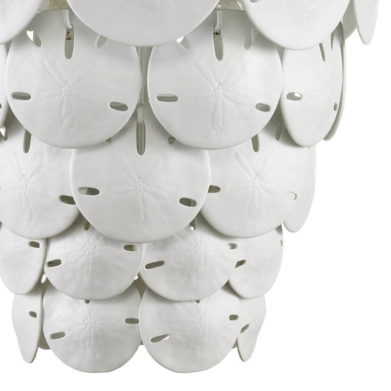Currey And Company Tulum White Chandelier