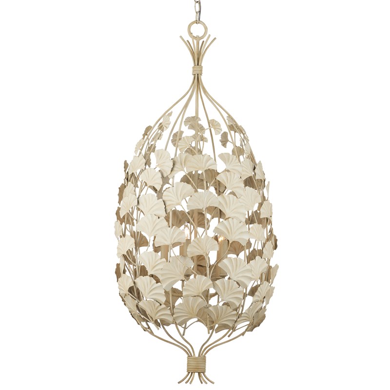 Currey And Company Maidenhair Cream Chandelier