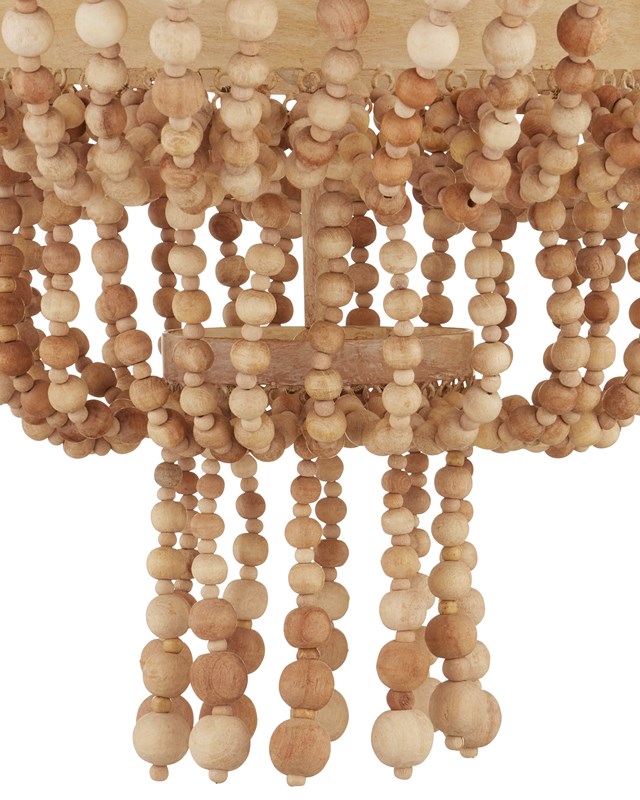 Currey & Company Sabia 28" Beaded 6 Light Chandelier