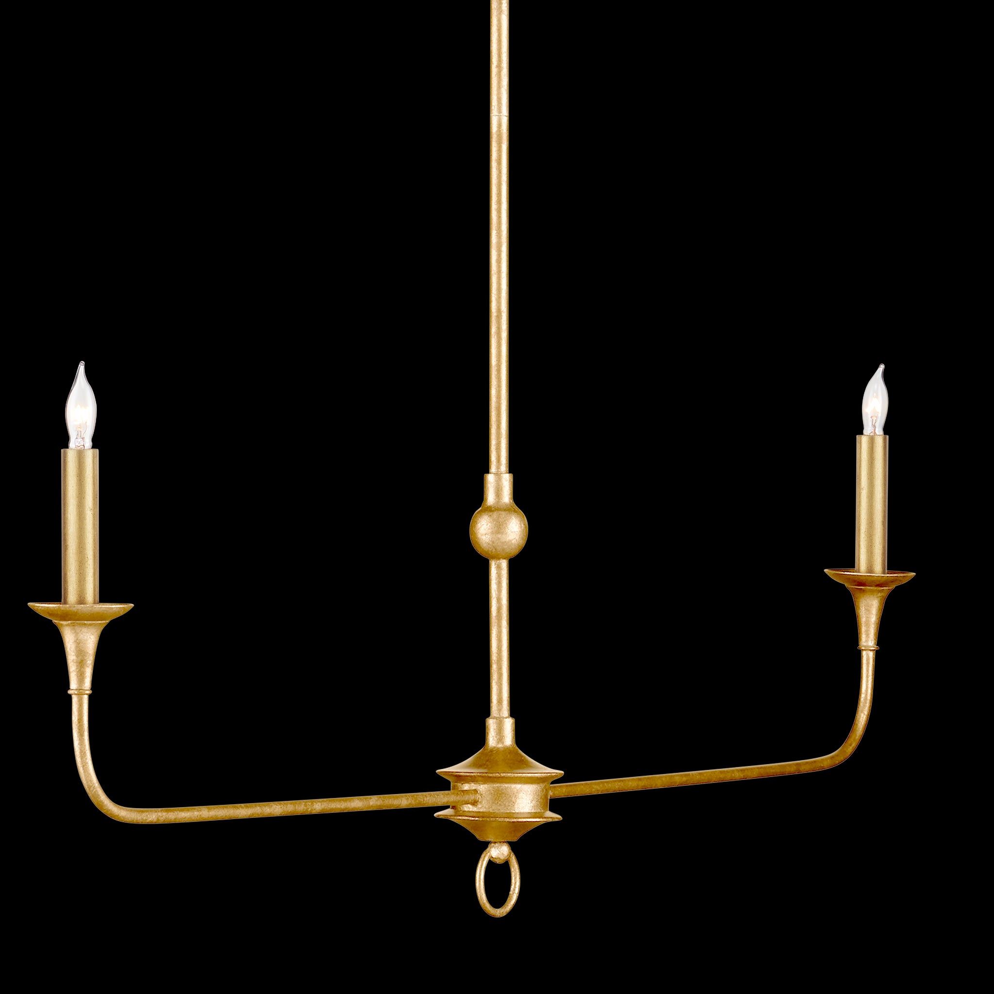 Currey & Company Nottaway Linear Gold Chandelier