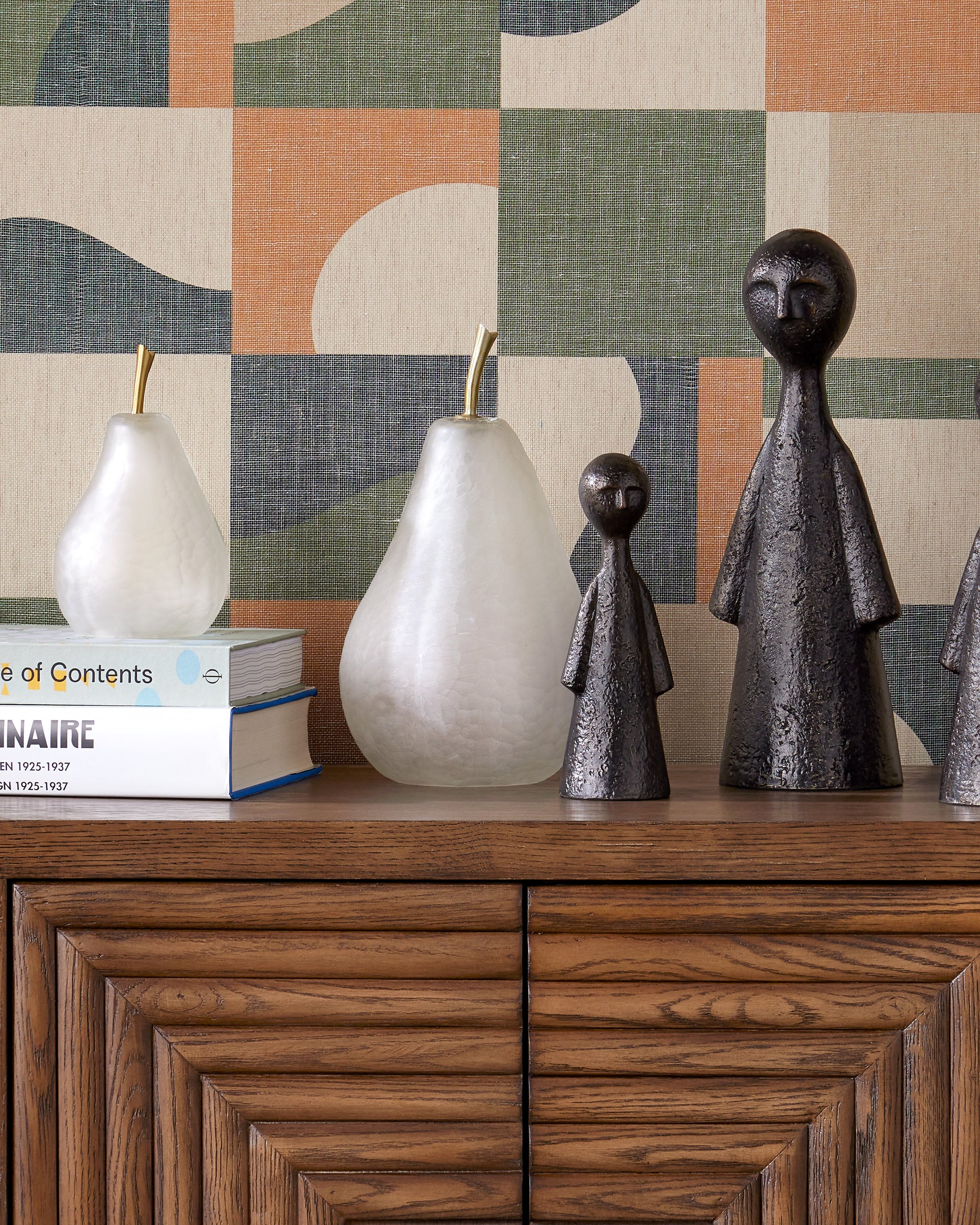 Currey & Company Glass Pear Set Of 2