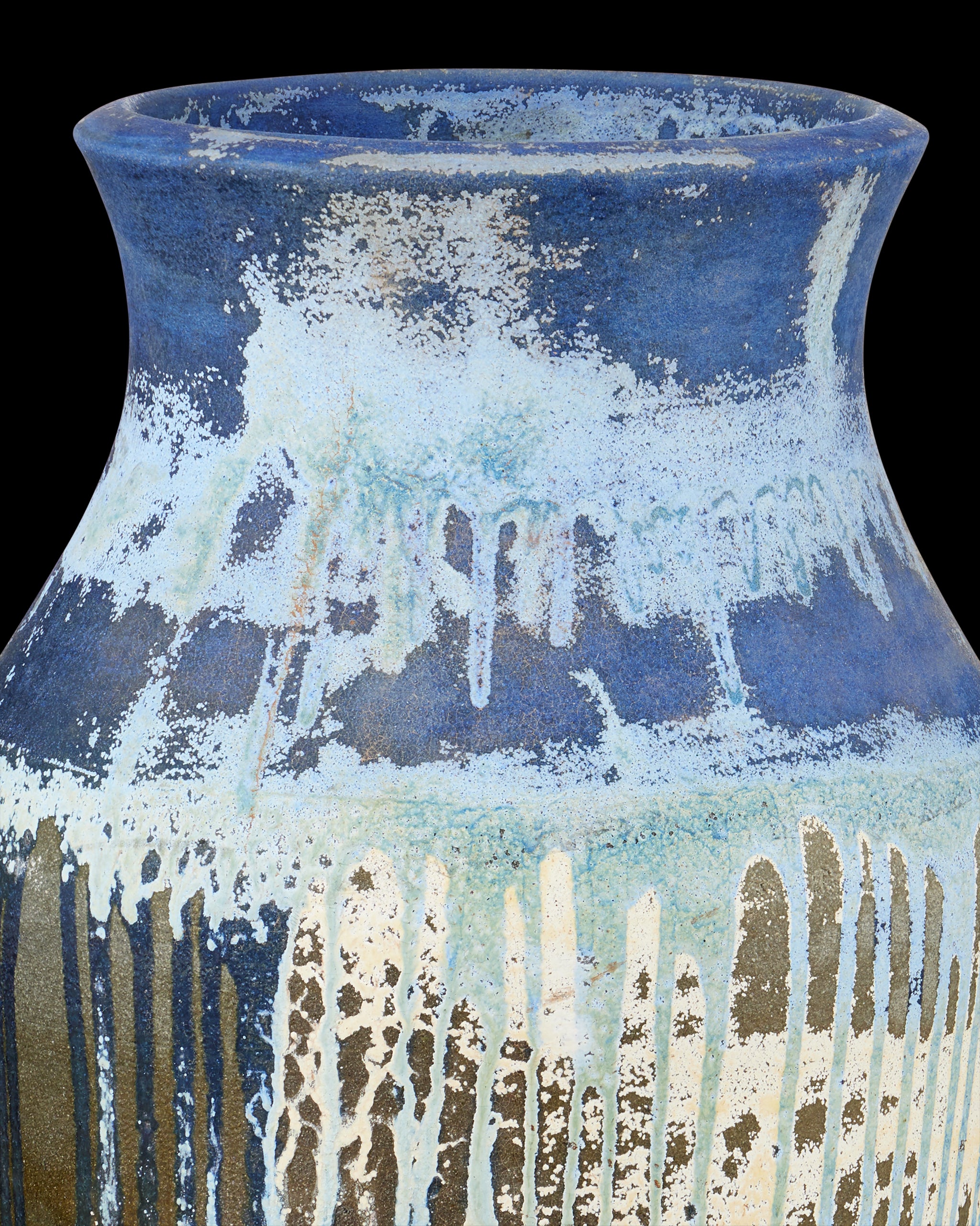 Currey & Company Capizzi Blue Drip Urn