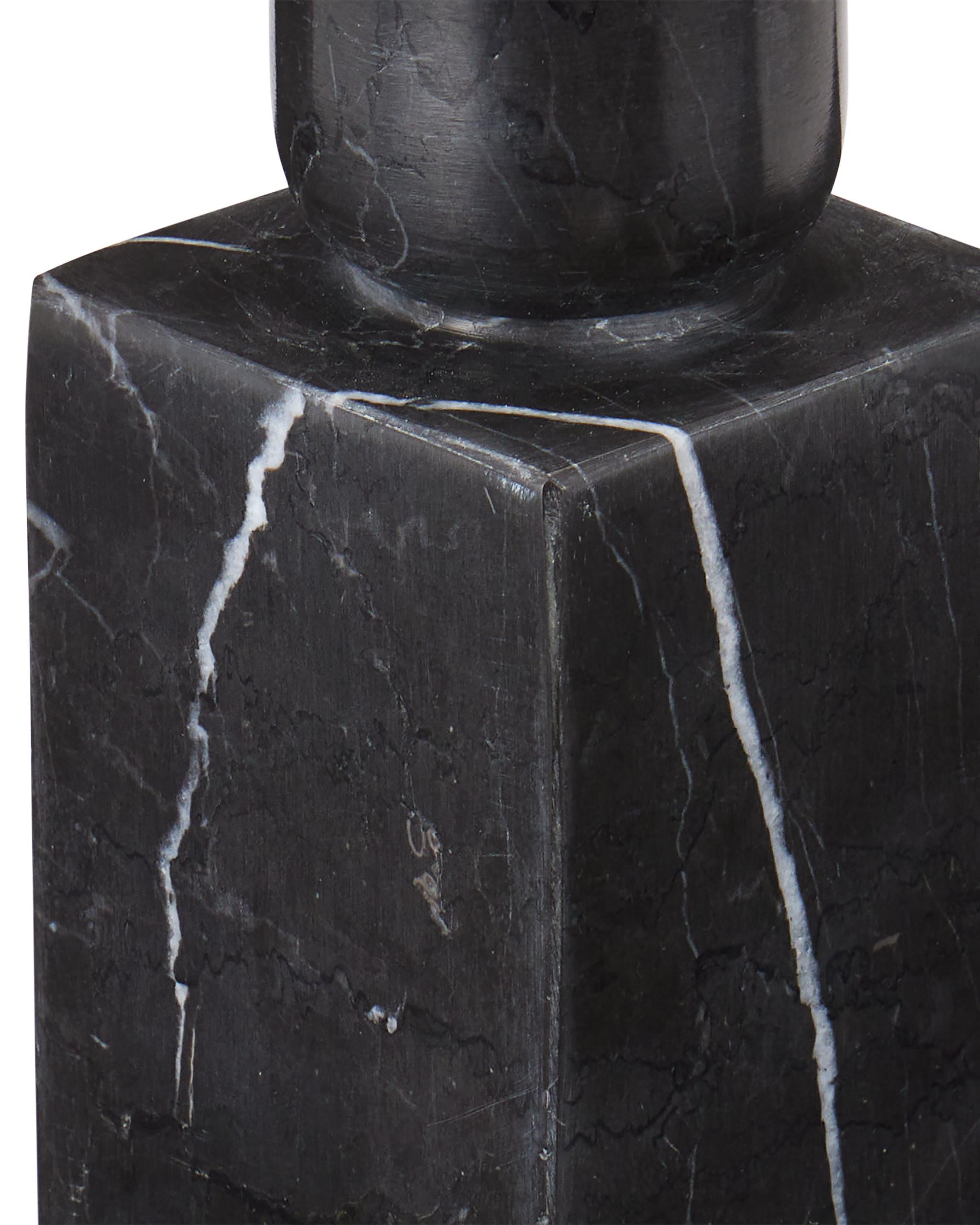 Currey & Company Lithos Black Candle Holder Set Of 2