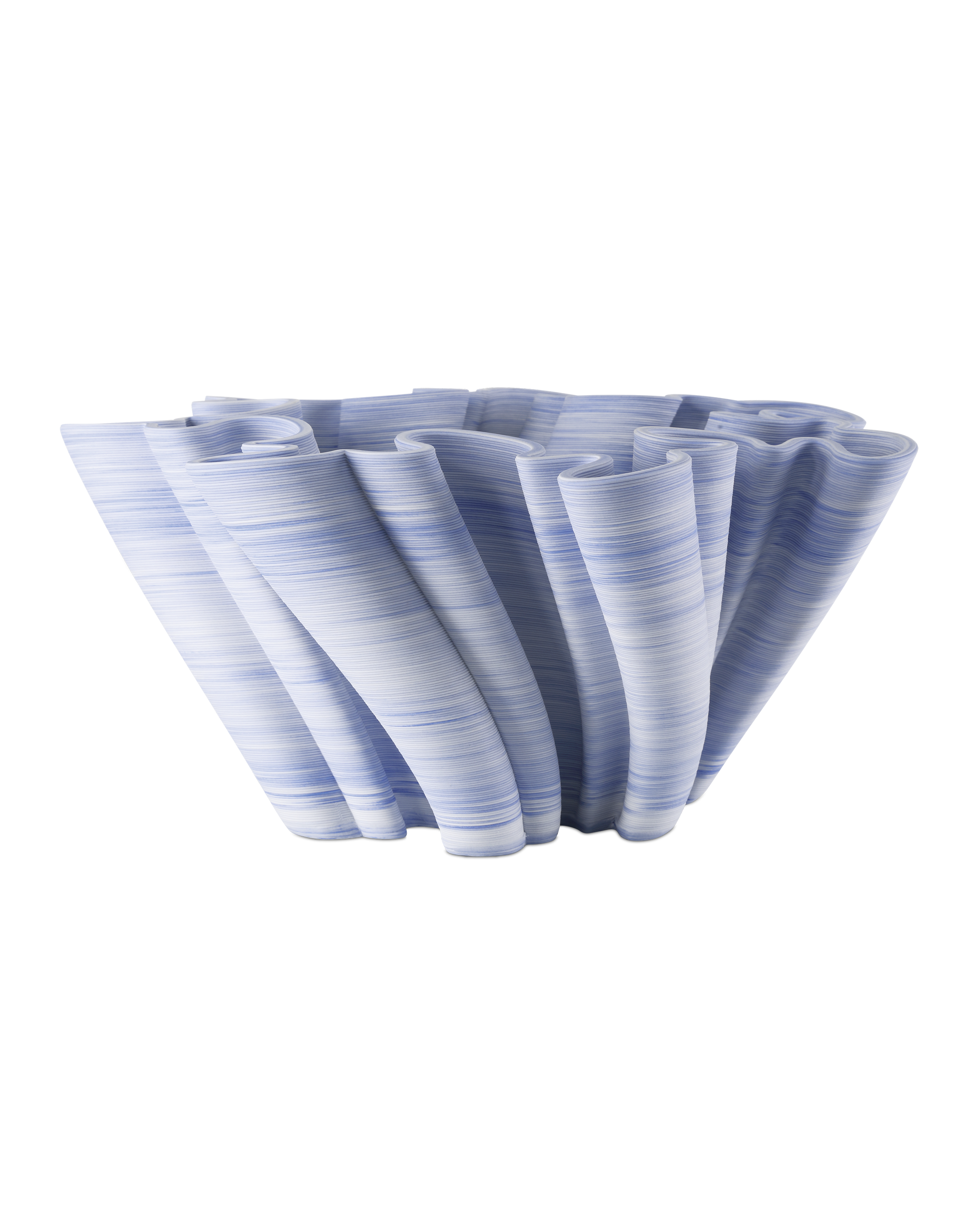Currey & Company Twirl Blue Bowl