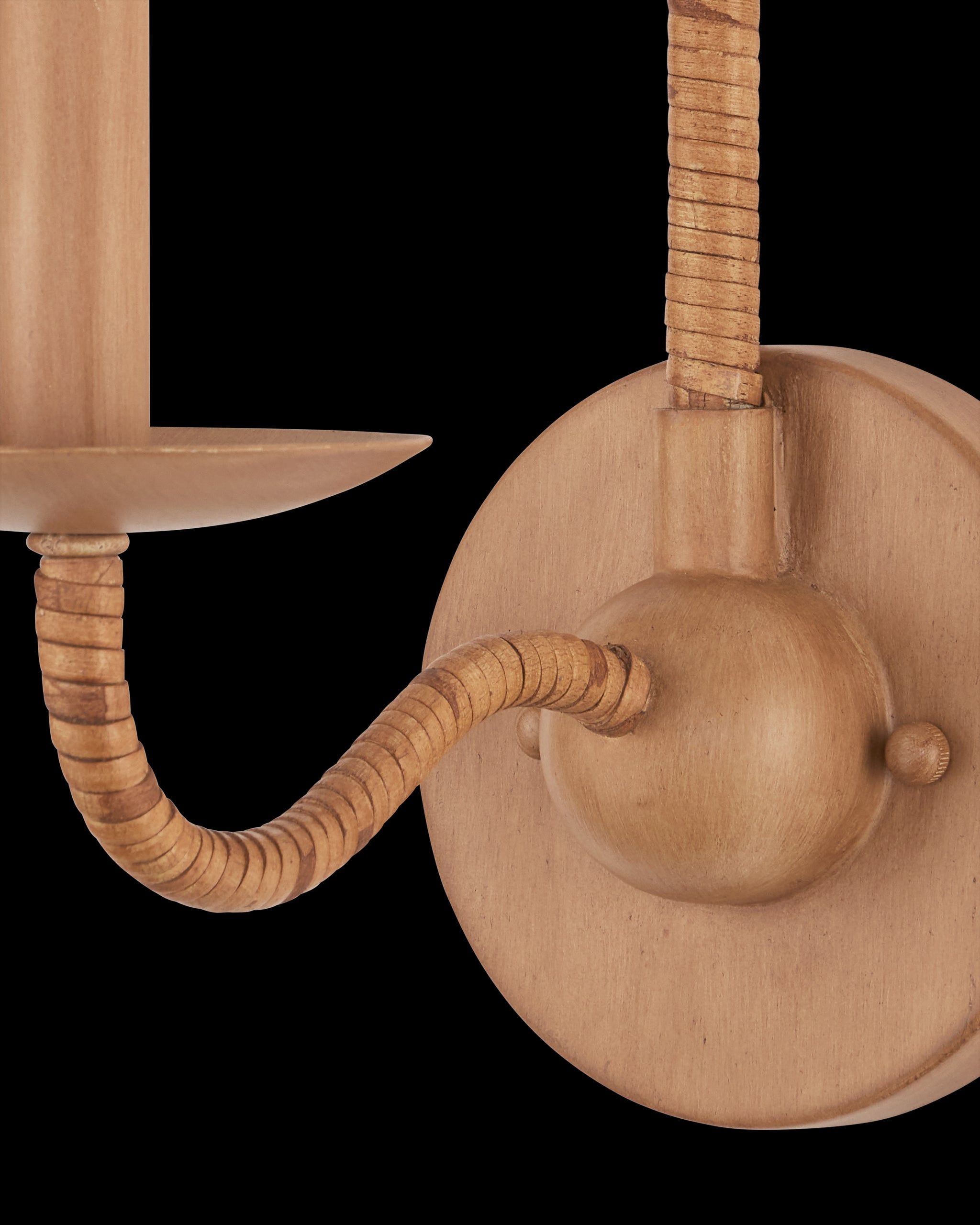 Currey & Company Saxon Single Light Tan Wall Sconce