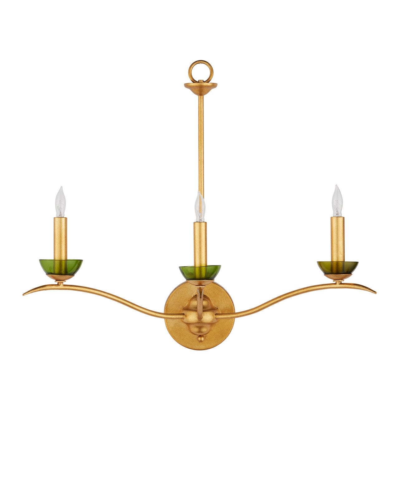 Currey & Company Flannery Gold 3 Light Wall Sconce