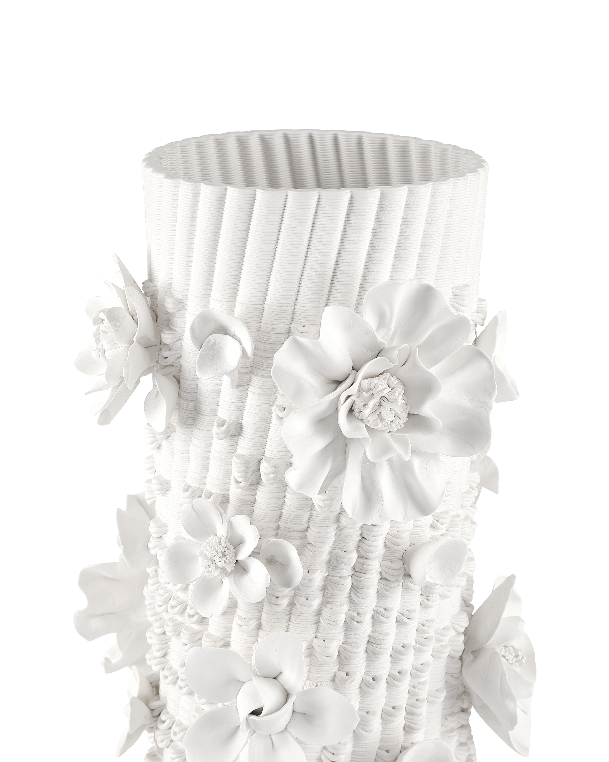 Currey & Company Sylva Medium White Vase