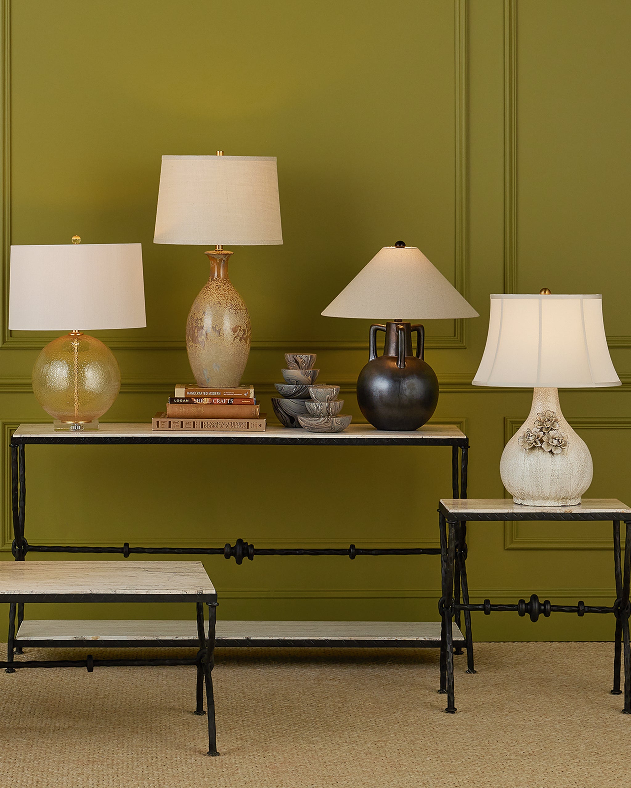 Currey & Company Marbleized Stacking Box Set Of 3