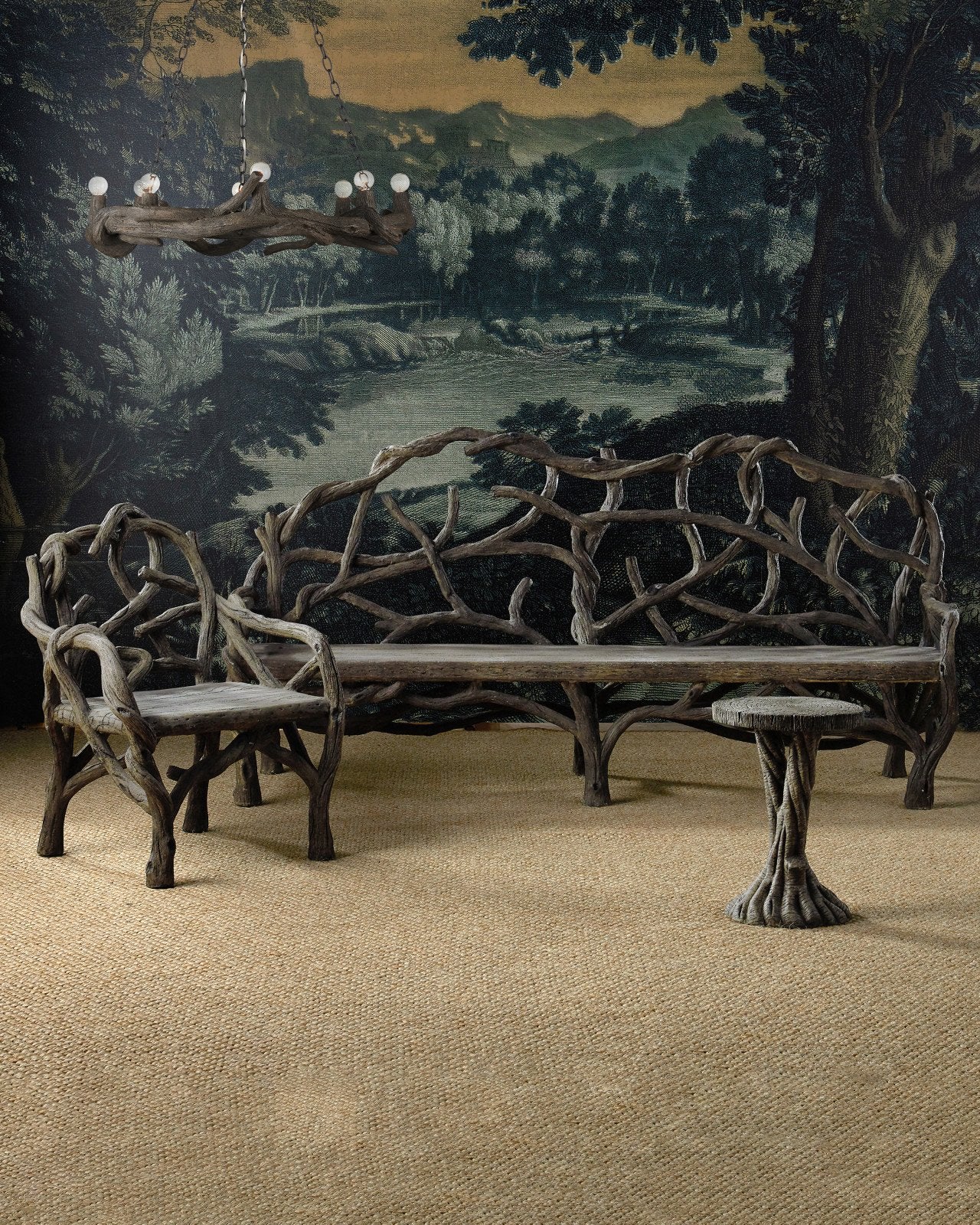 Currey & Company Dunmore 37" Charbon De Bois 8 Light Chandelier