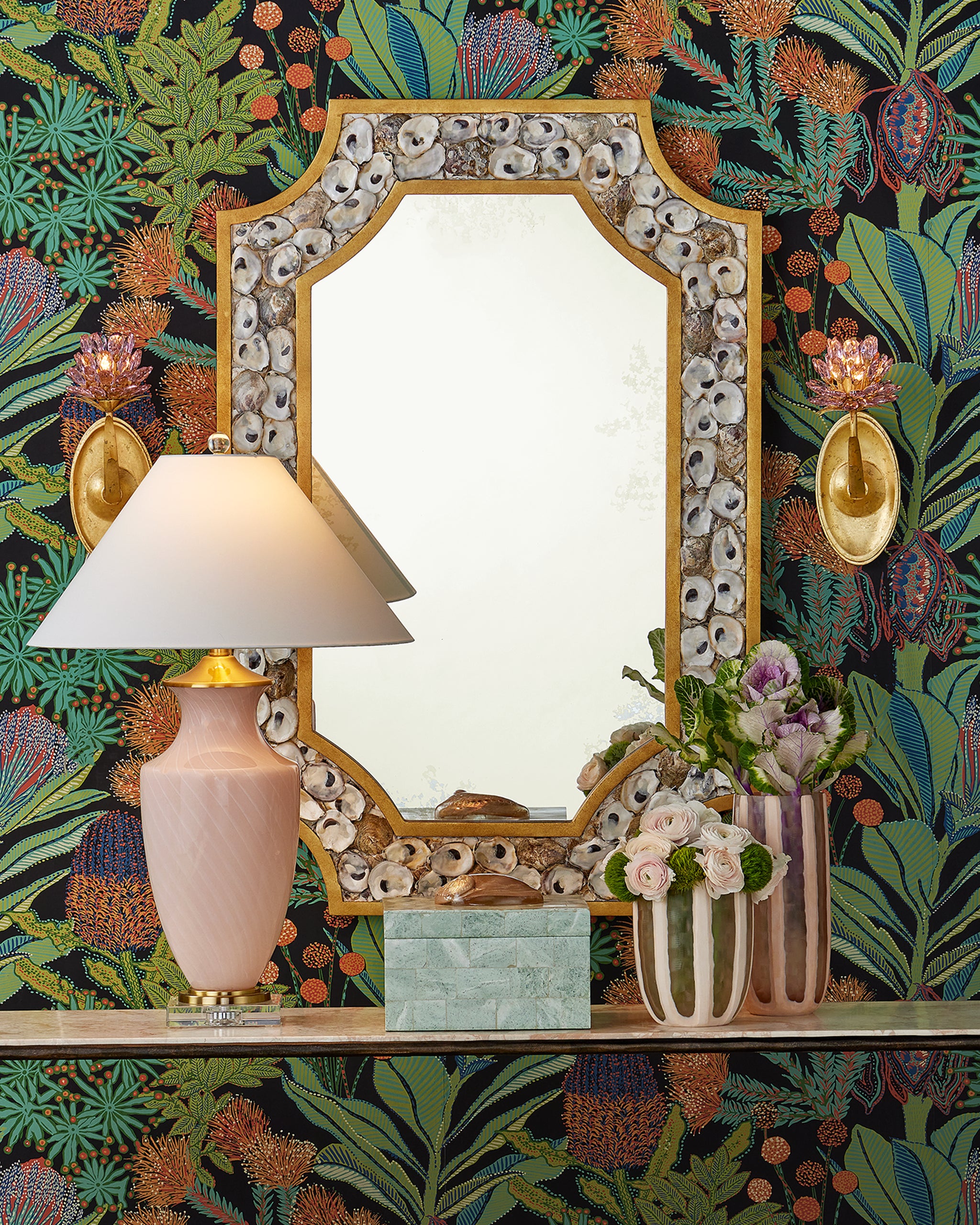 Currey & Company Merletto Glass Vase Set Of 3