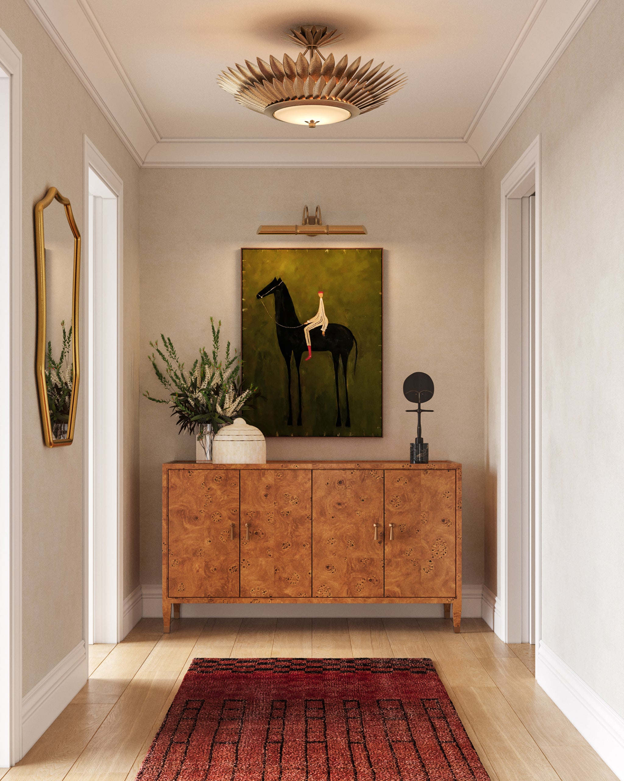 Currey & Company Aegis Gold Mirror