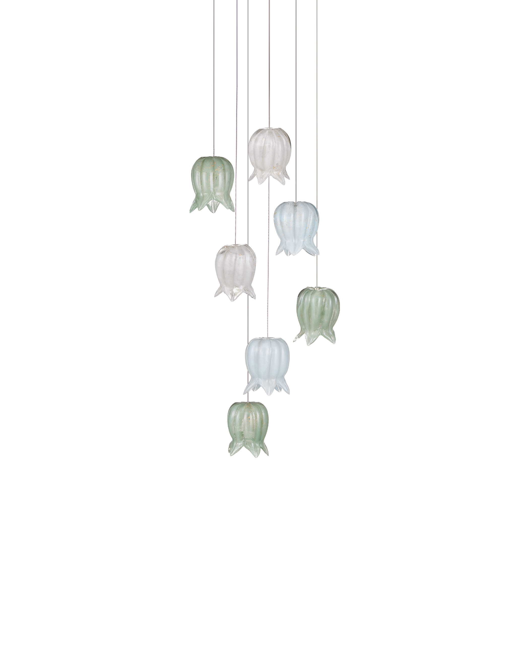 Currey And Company Polpo 7 Light Round Multi Drop Pendant