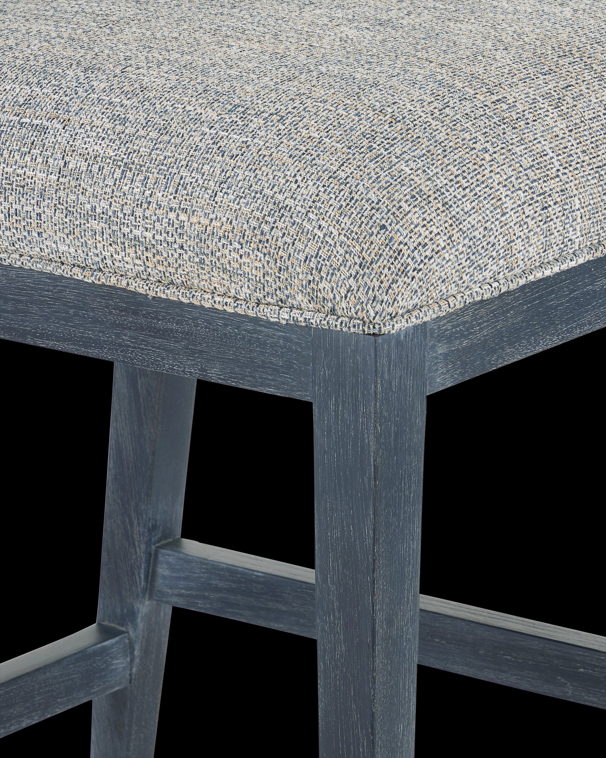 Currey & Company Santos Vintage Navy Counter Stool, Barrett Dusk