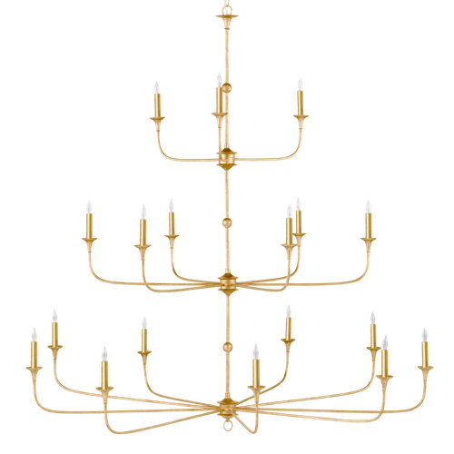 Currey & Company Nottaway Grande Gold Chandelier